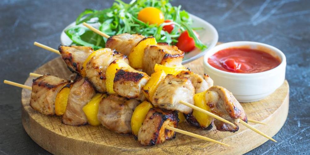 Рецепт шашлыков из свинины с персиками в соусе терияки