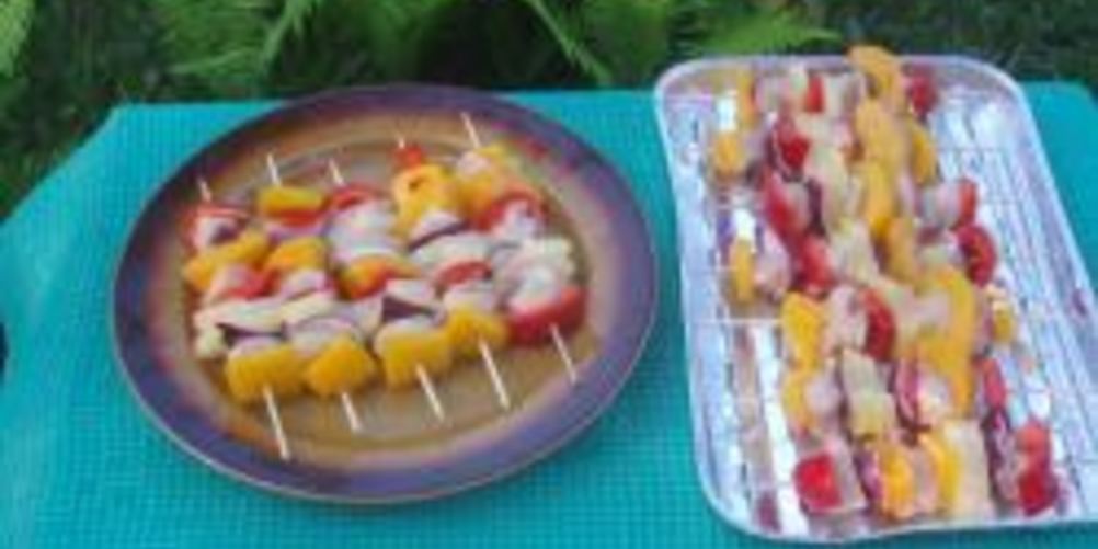 Рецепт экзотического шашлыка из курицы