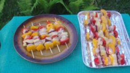 Экзотический шашлык из курицы