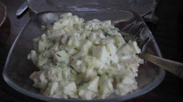 шницели куриные и печень с салатом