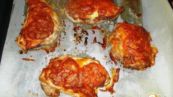 запеченный свиной шницель