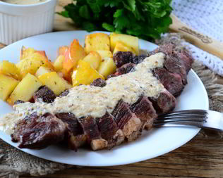 Французский перченый стейк