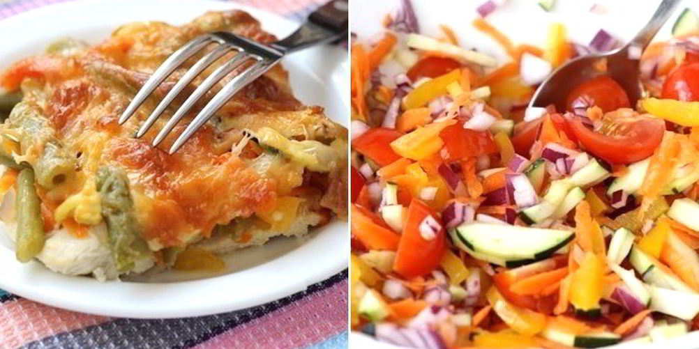 Рецепт куриного стейка с овощами