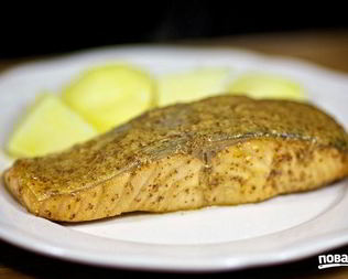 Стейк лосося в духовке