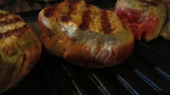 стейк с винным маслом