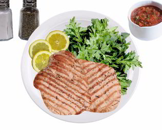 Свиной стейк под сливочным соусом