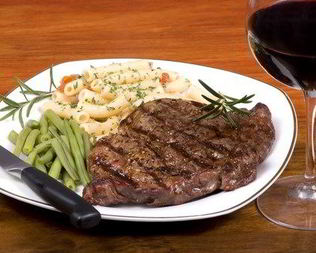 Тибон стейки с ароматном маринаде из кинзы и чеснока