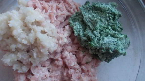 куриные тефтели со шпинатом и творогом