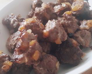 Мясные тефтели с курагой