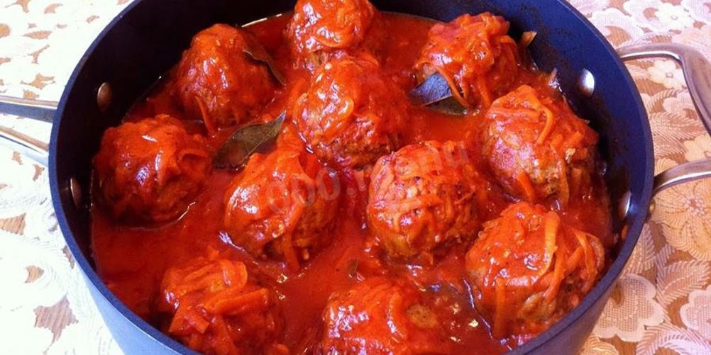 Рецепт мясных тефтелей с рисом с подливкой