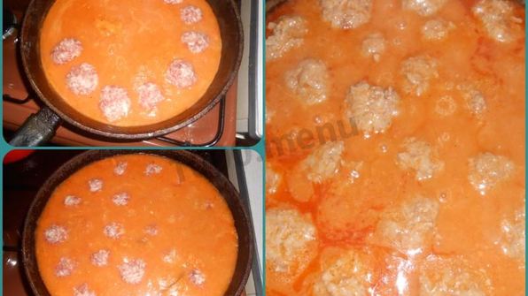 мясные тефтели с рисом с подливкой