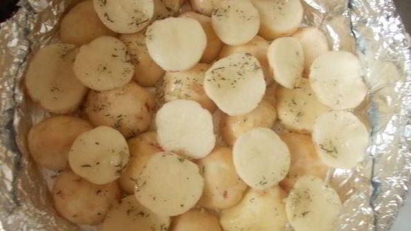 печеные овощи с мясными тефтелями