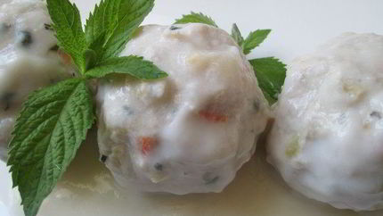 Тефтели индюшачьи с овощами и мятой