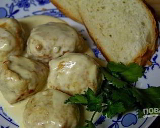 Тефтели куриные в сливочном соусе