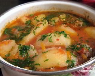 Тефтели с картошкой