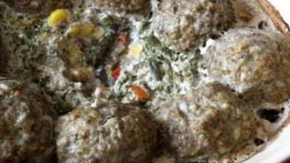 тефтели с овощами в сливках