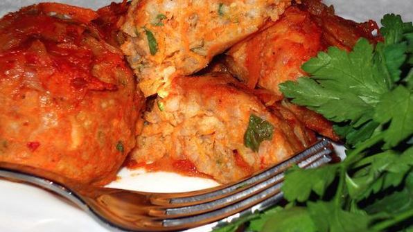 тефтели с тыквой в томатном соусе