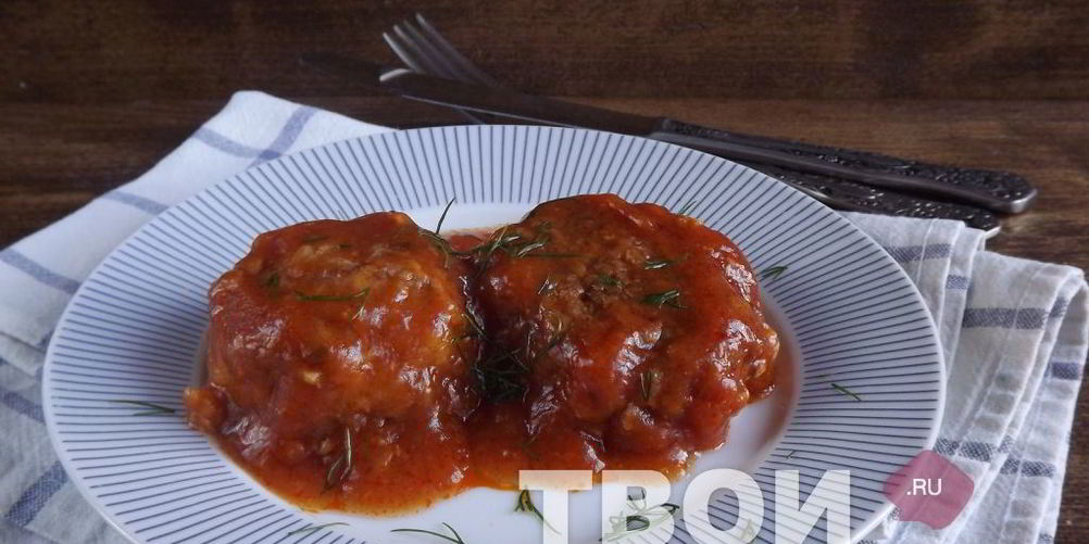 Рецепт тефтелей, тушенных в томатном соусе