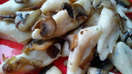 Ленивые вареники с грибами