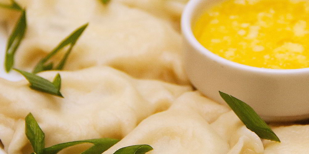 Рецепт соленых вареников с творогом и зеленью