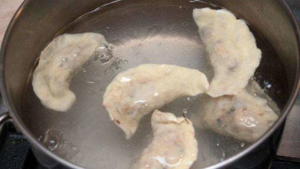 вареники с гречкой и грибами