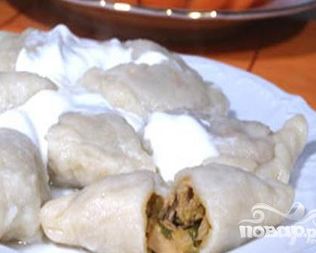 Вареники с курицей и капустой