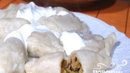 Вареники с курицей и капустой