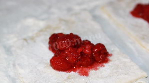 вареники с малиной