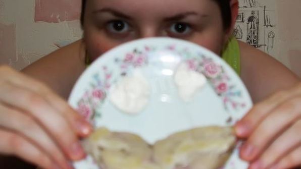 вареники с малиной