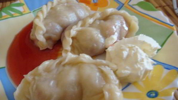 вареники с вишней на пару