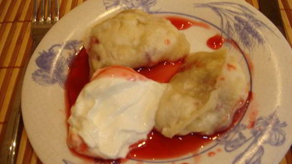 вареники с вишней на пару