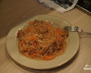 Японская лапша со свининой