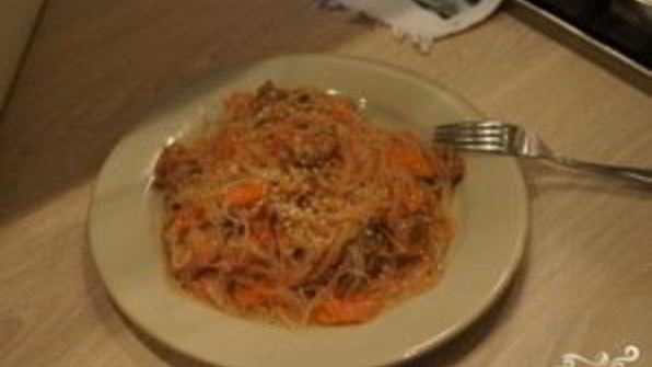 японская лапша со свининой