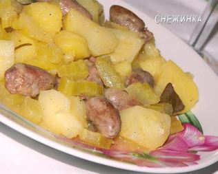 Бланкет с куриными сердечками