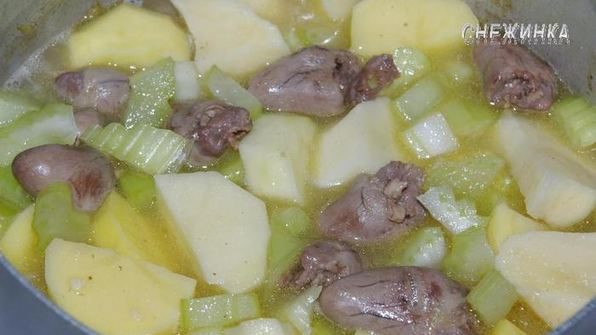 бланкет с куриными сердечками