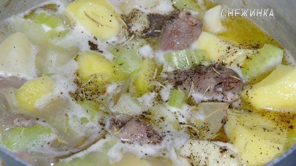 бланкет с куриными сердечками