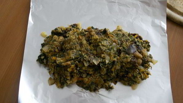 жаркое из фаршированной курицы