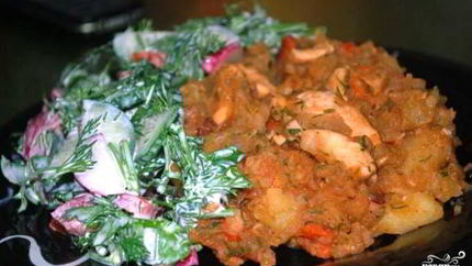 Жаркое из индейки в мультиварке