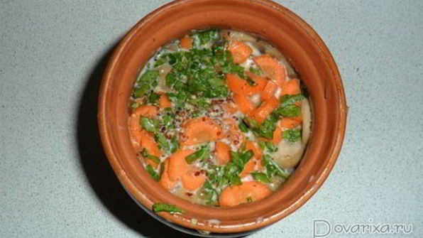 жаркое из курицы с грибами и картофелем в горшочках