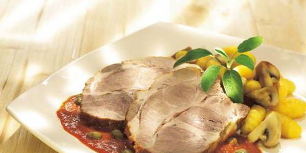 Рецепт жаркого из свинины с шампиньонами и ньокки