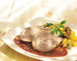 Жаркое из свинины с шампиньонами и ньокки