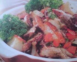 Жаркое с грибами и овощами