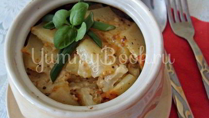 Жаркое с грибами в горшочке