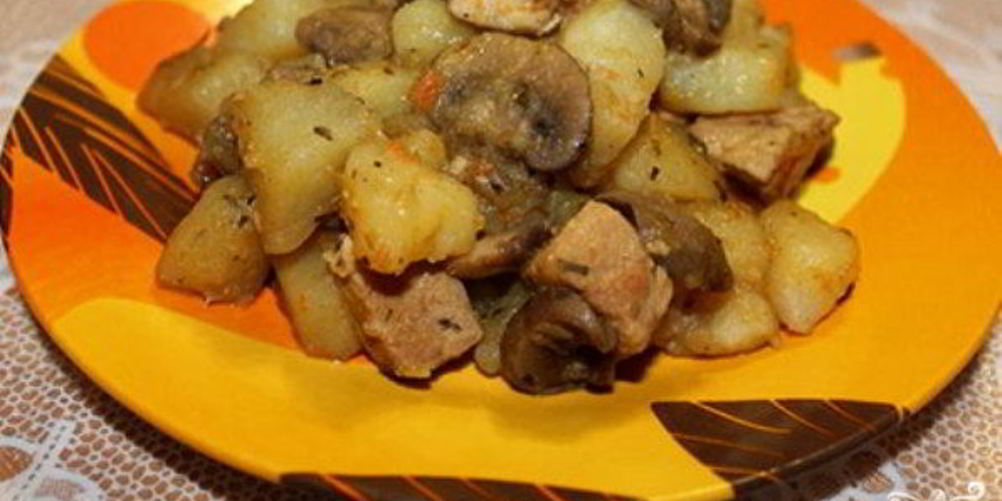 Рецепт жаркого с шампиньонами
