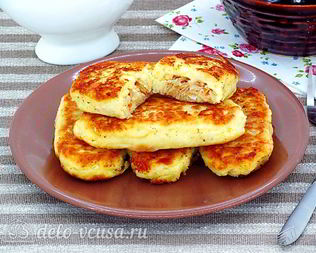 Картофельные зразы с квашеной капустой