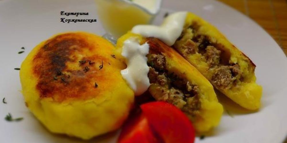 Рецепт картофельных зраз с мясом и сыром