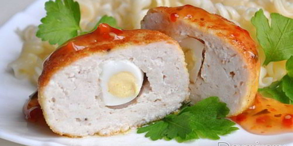 Рецепт куриных зраз с перепелиными яйцами