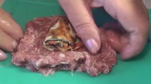 мясные зразы с омлетом