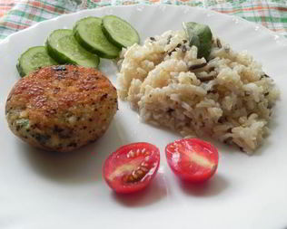 Рыбные зразы с грибами и луком