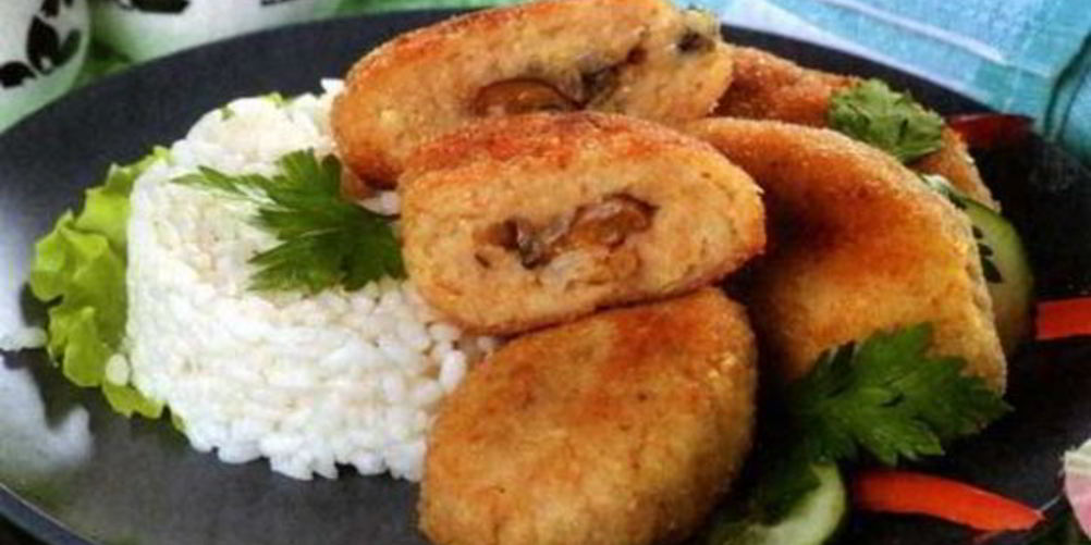 Рецепт рыбных зраз с грибной начинкой